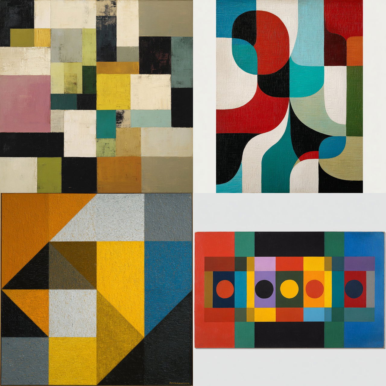 Frederick Hammersley style, Midjourney V7, render 1 of 4