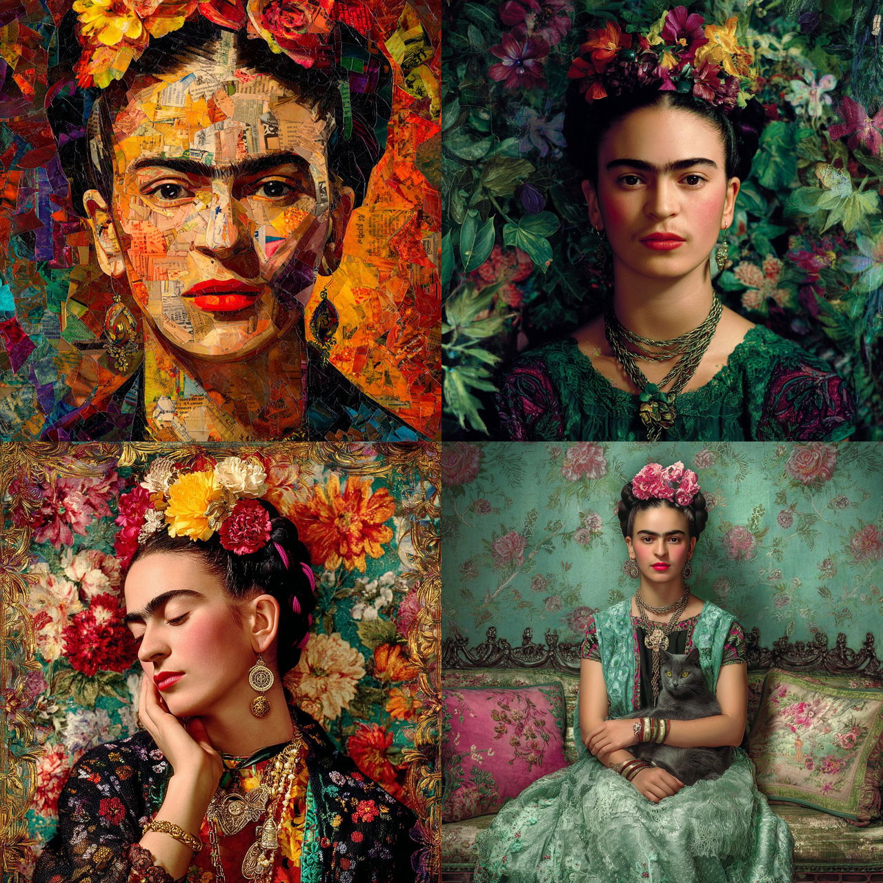 Frida Kahlo style, Midjourney V7, render 1 of 4