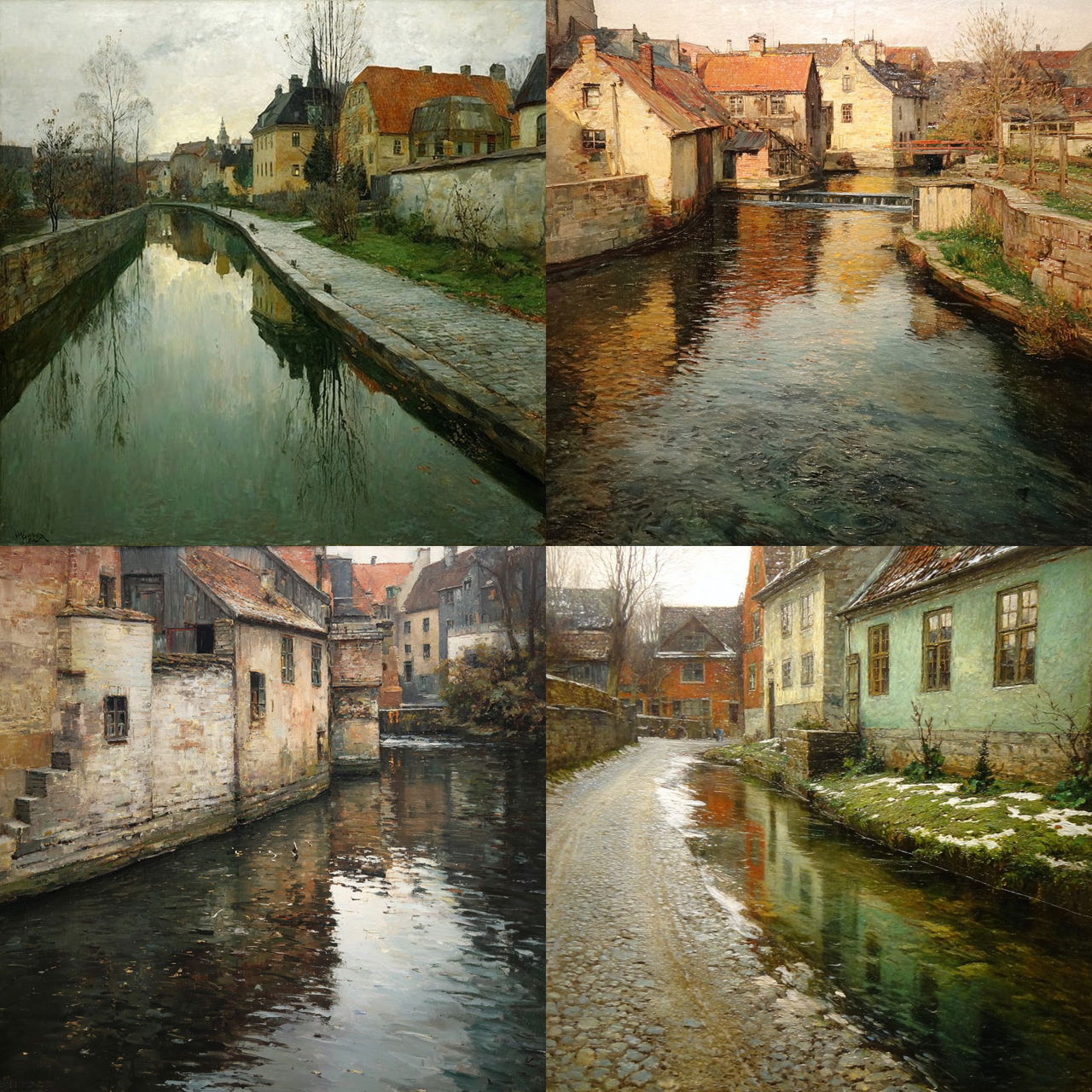 Frits Thaulow style, Midjourney V7, render 1 of 4
