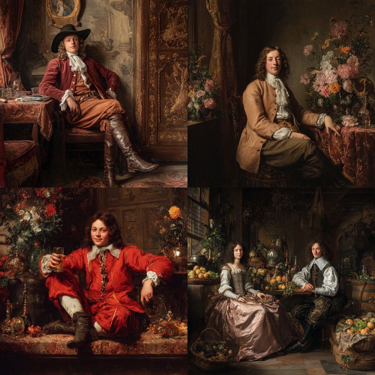 Gabriel Metsu style, Midjourney V7, render 1 of 4