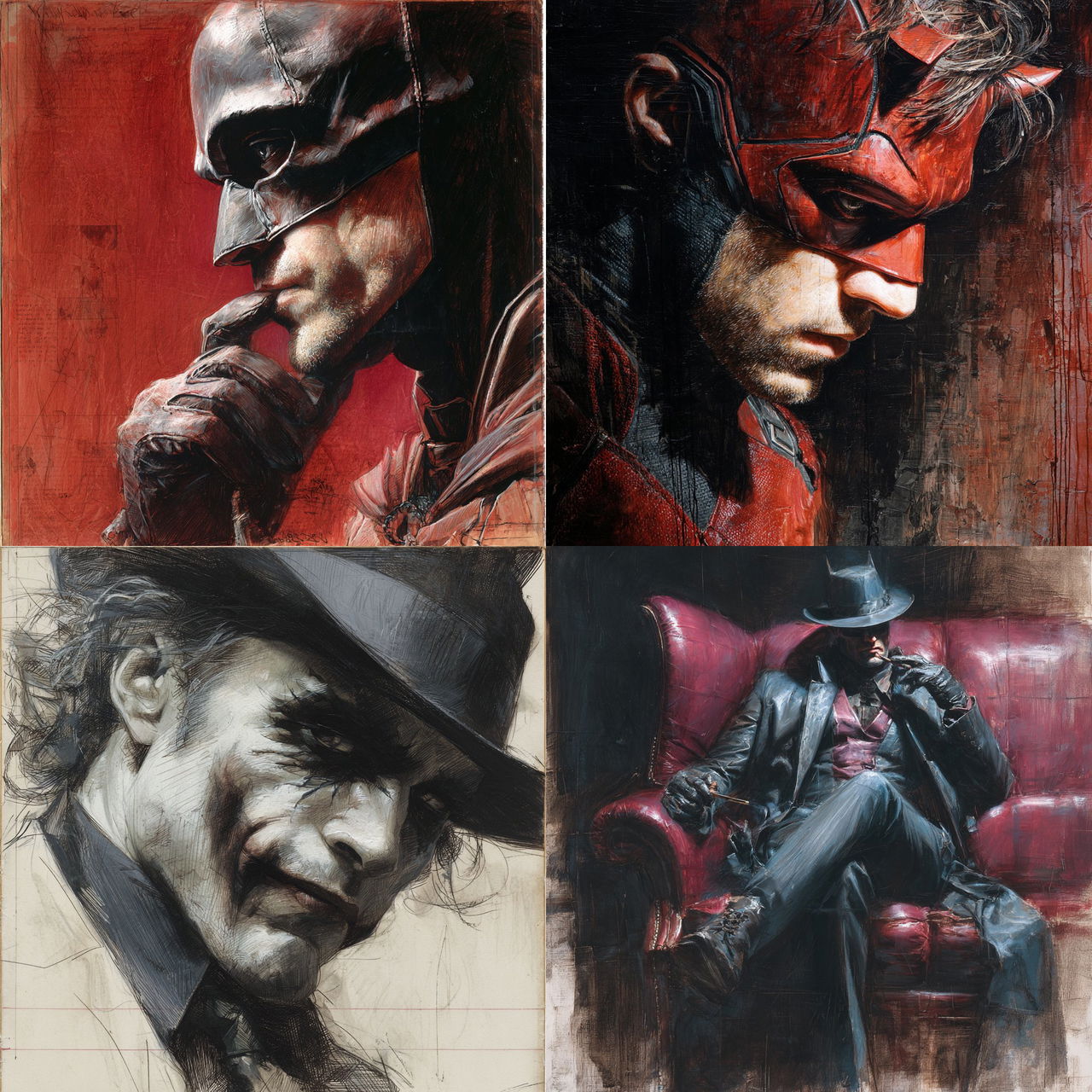 Gabriele Dell'otto style, Midjourney V7, render 1 of 4