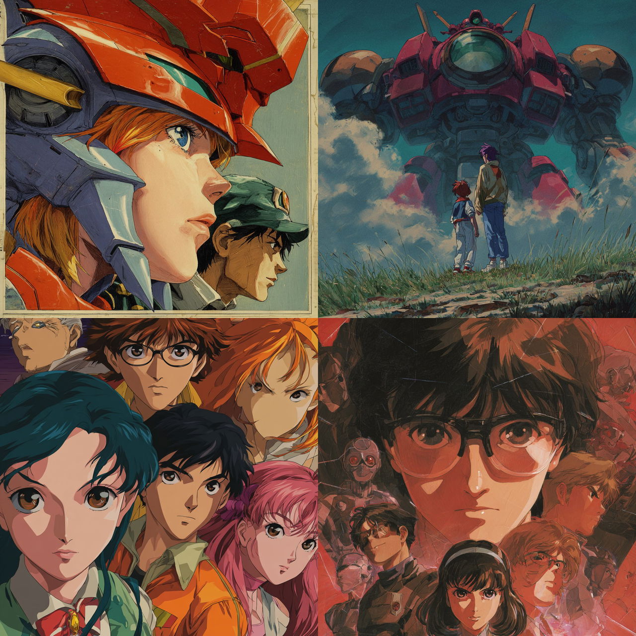 Gainax style, Midjourney V7, render 1 of 4