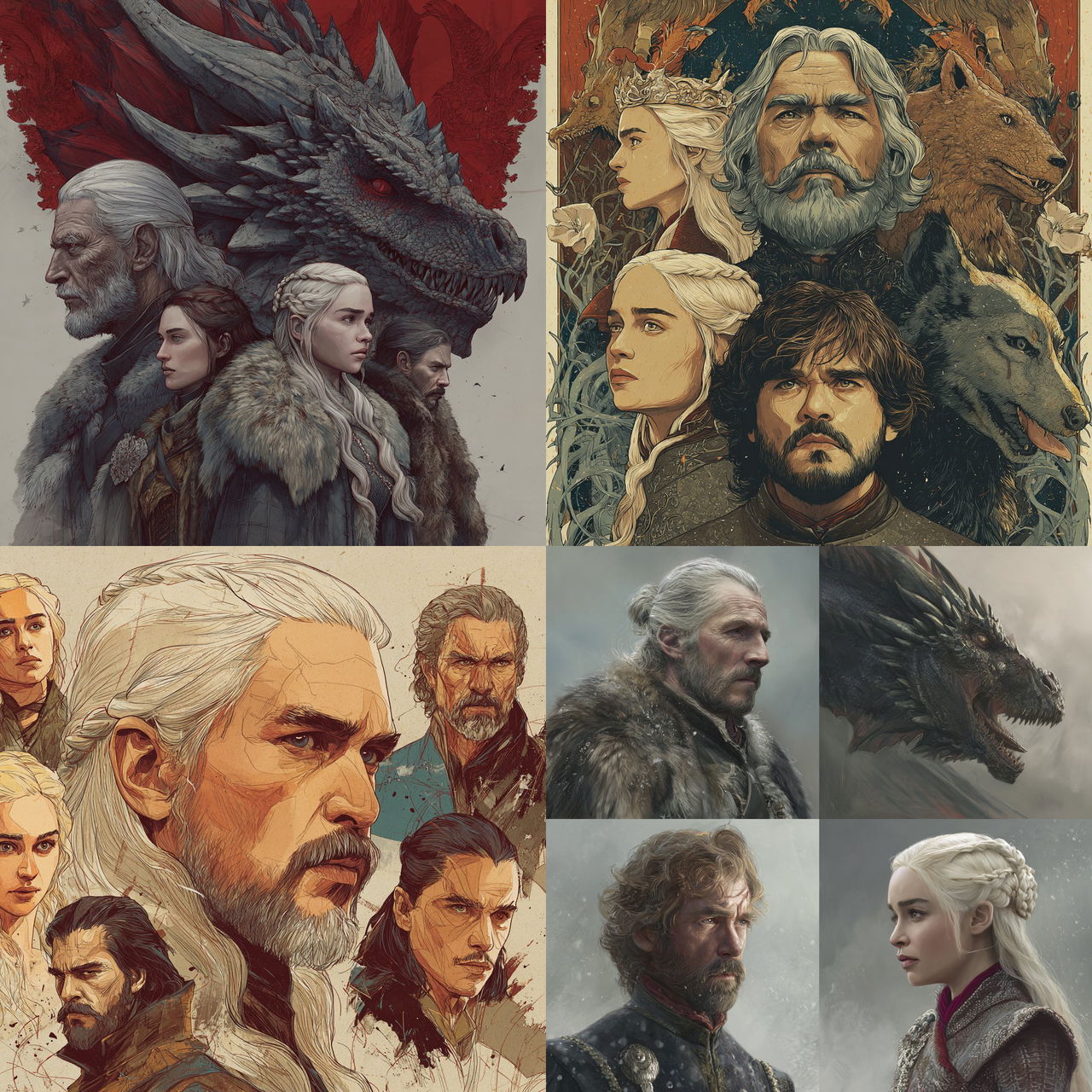 Game of Thrones style, Midjourney V7, render 1 of 4