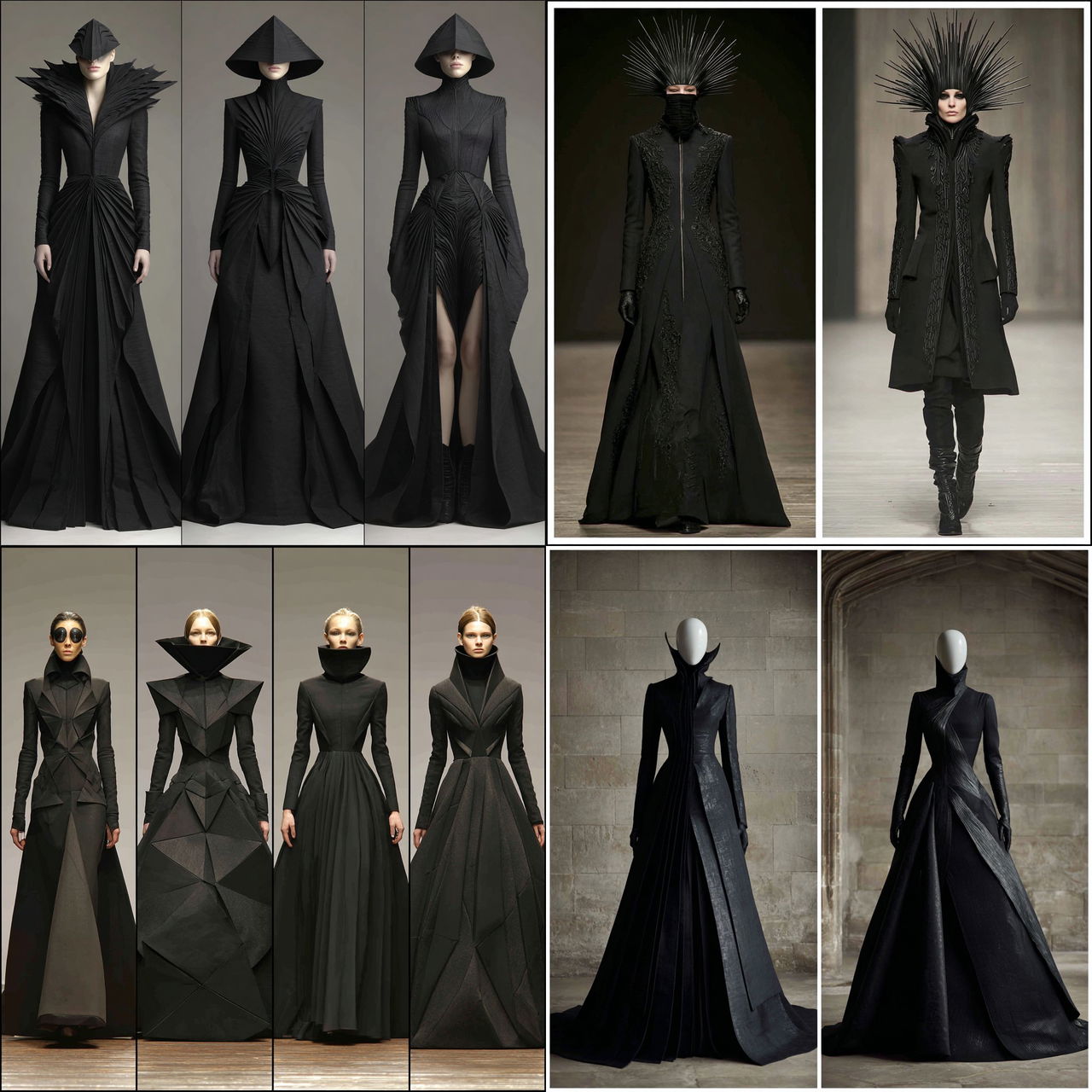 Gareth Pugh style, Midjourney V7, render 1 of 4