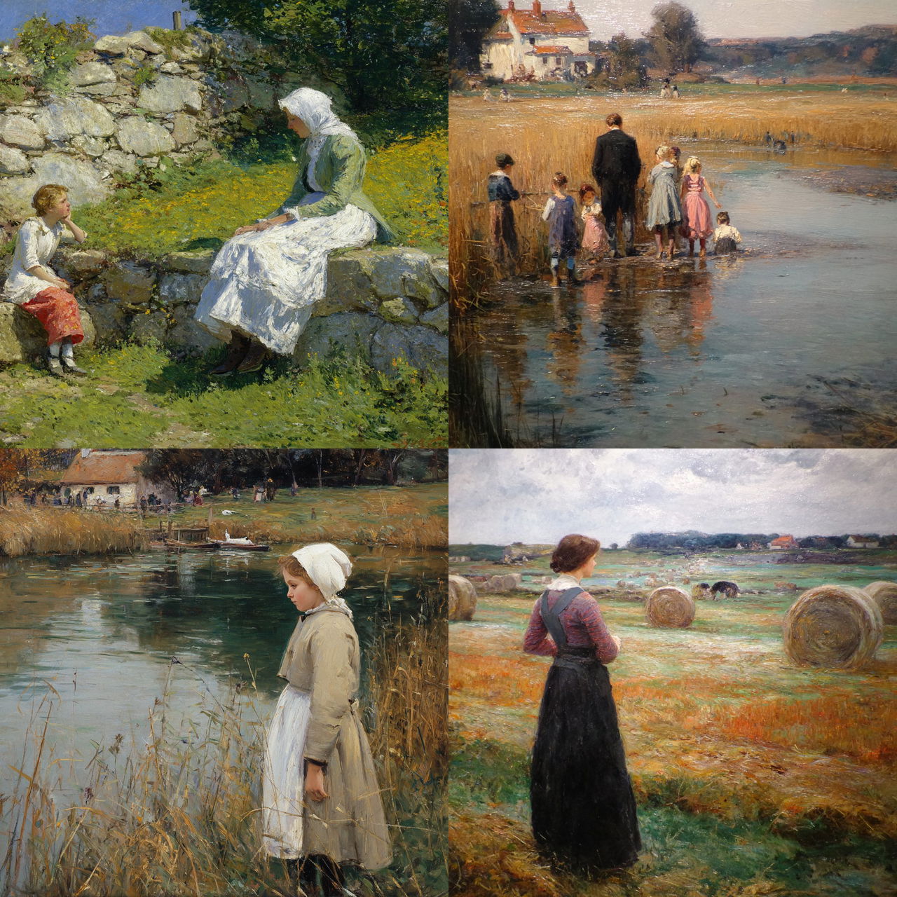 Gari Melchers style, Midjourney V7, render 1 of 4