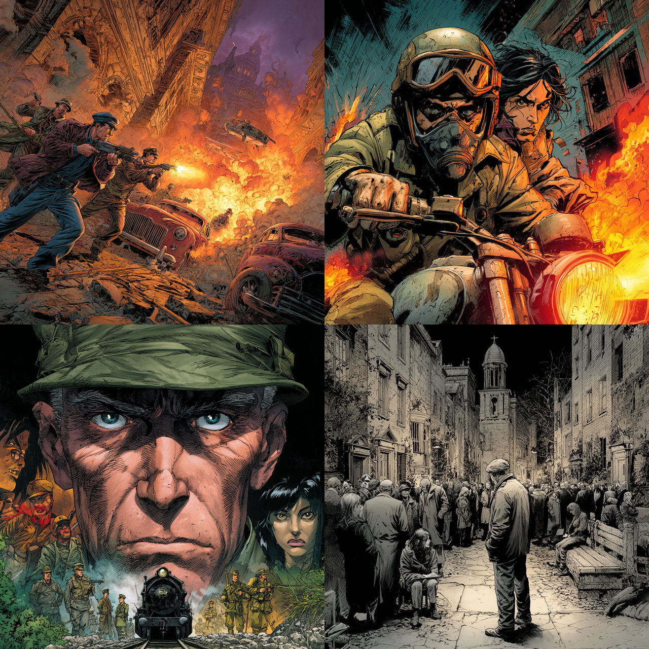 Garth Ennis style, Midjourney V7, render 1 of 4