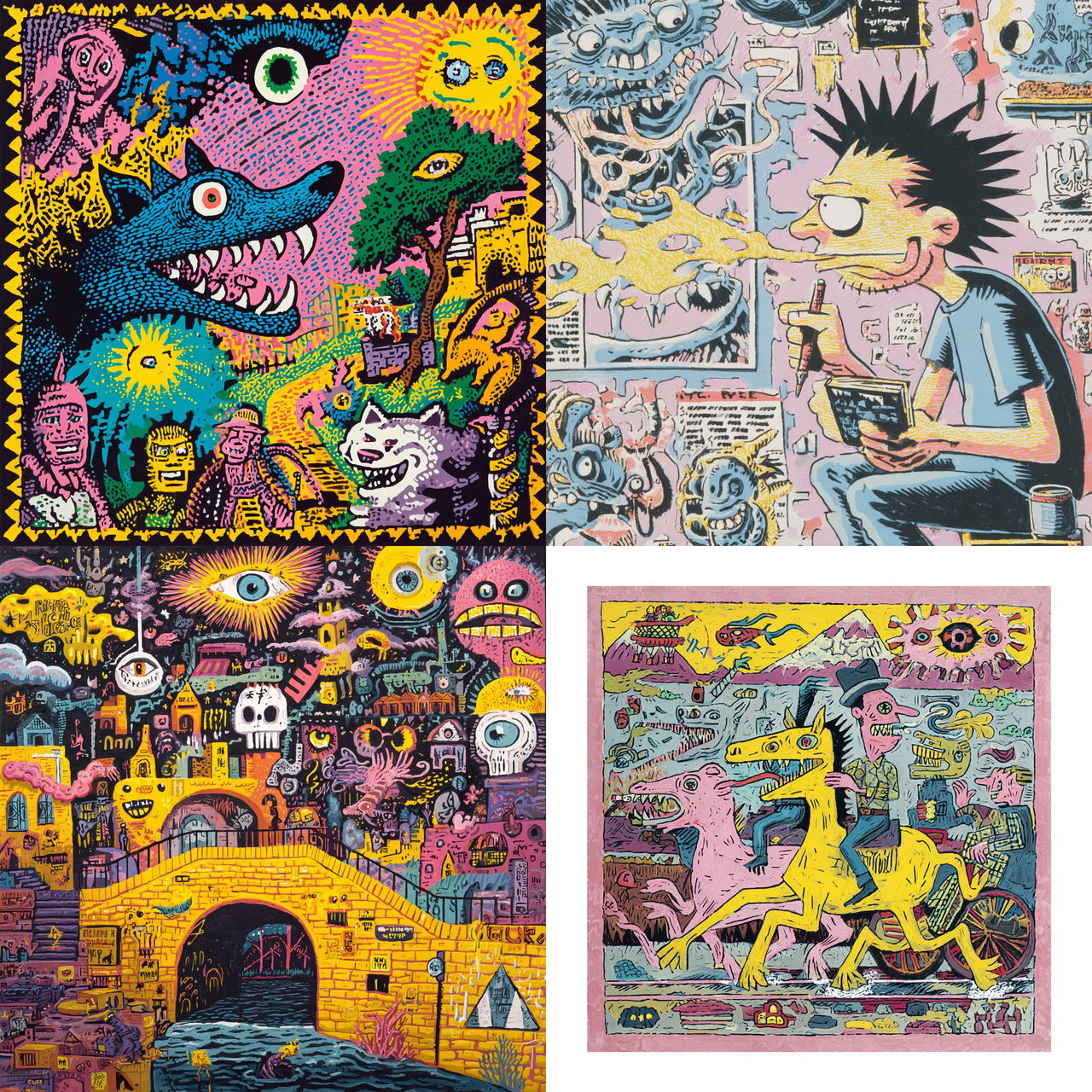 Gary Panter style, Midjourney V7, render 1 of 4