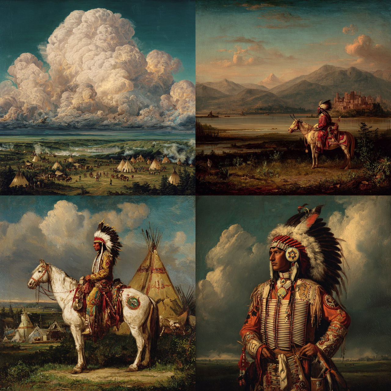 George Catlin style, Midjourney V7, render 1 of 4