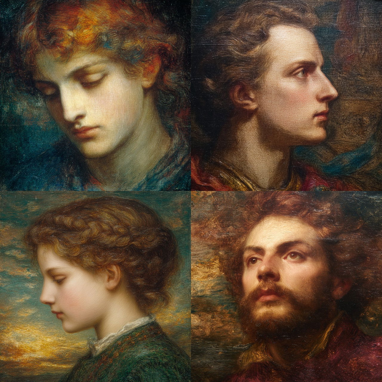 George Frederic Watts style, Midjourney V7, render 1 of 4
