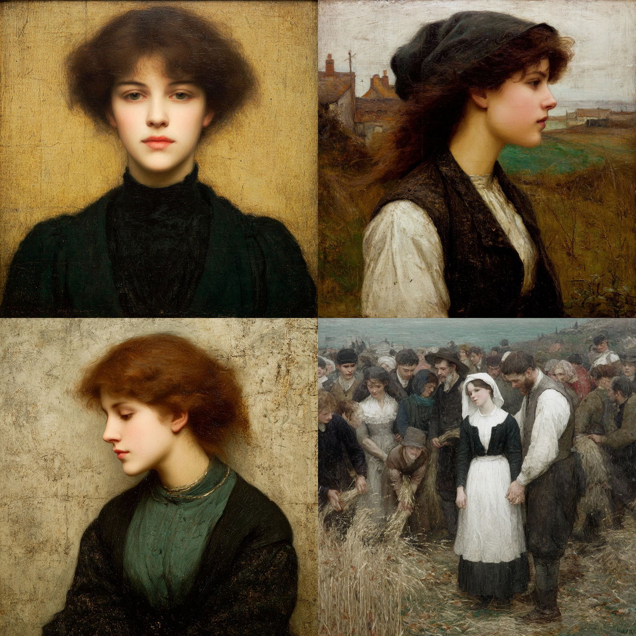 George Henry Boughton style, Midjourney V7, render 1 of 4