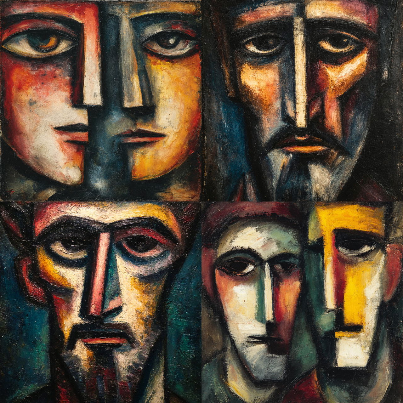 George Rouault style, Midjourney V7, render 1 of 4