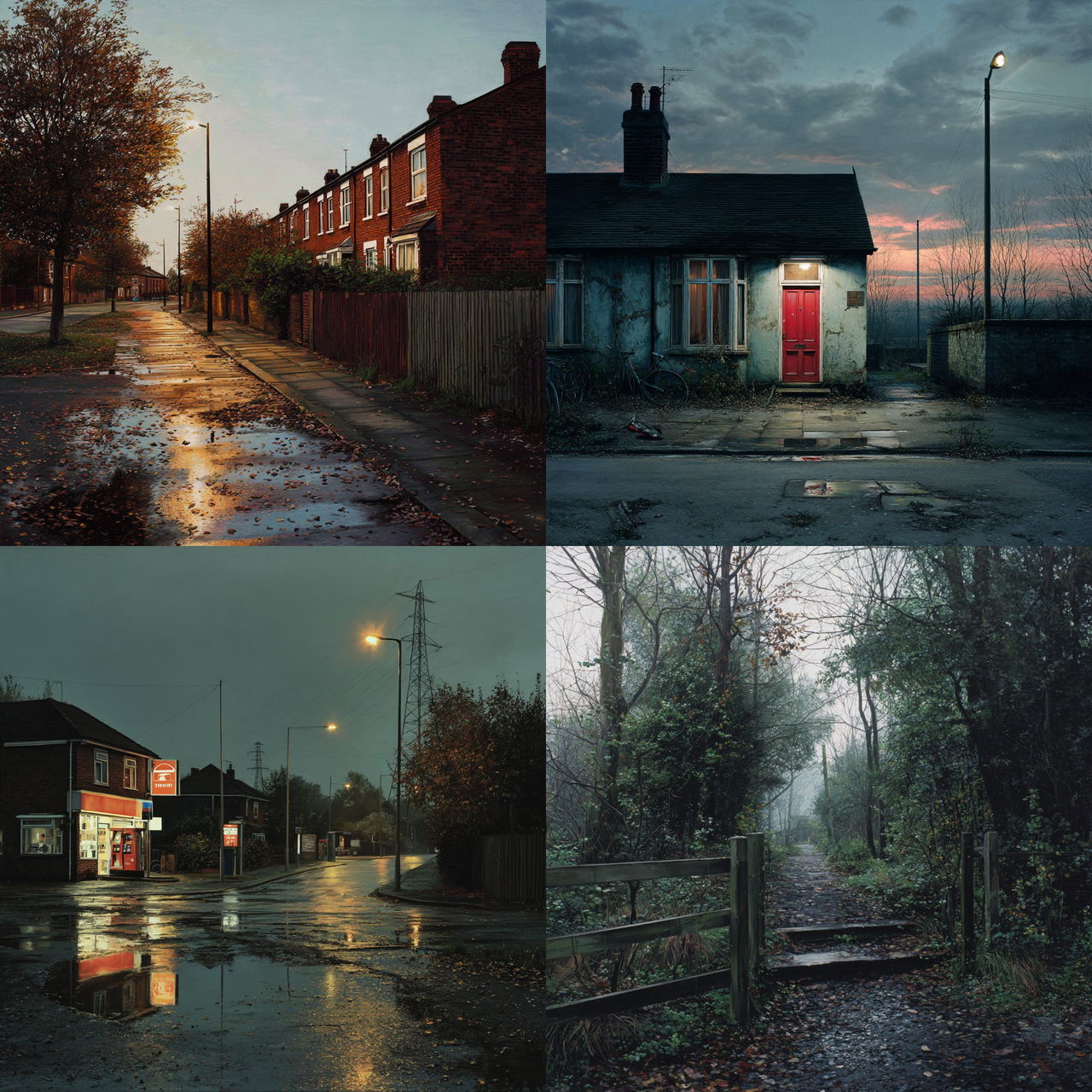 George Shaw style, Midjourney V7, render 1 of 4