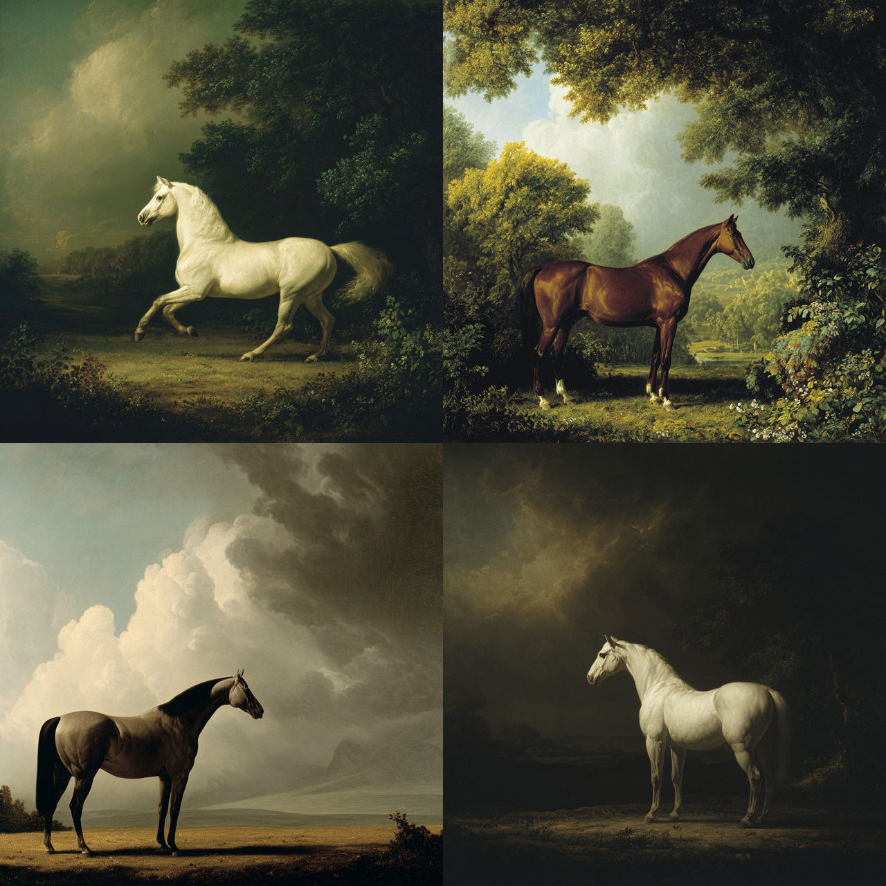 George Stubbs style, Midjourney V7, render 1 of 4