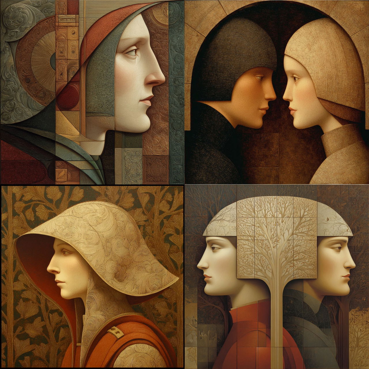 George Underwood style, Midjourney V7, render 1 of 4