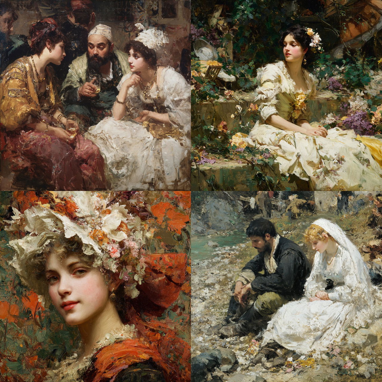 Georges Clairin style, Midjourney V7, render 1 of 4
