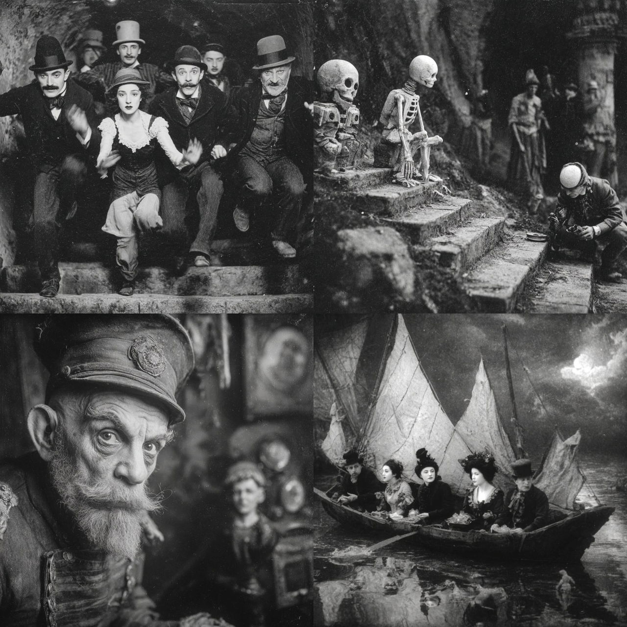 Georges Melies style, Midjourney V7, render 1 of 4