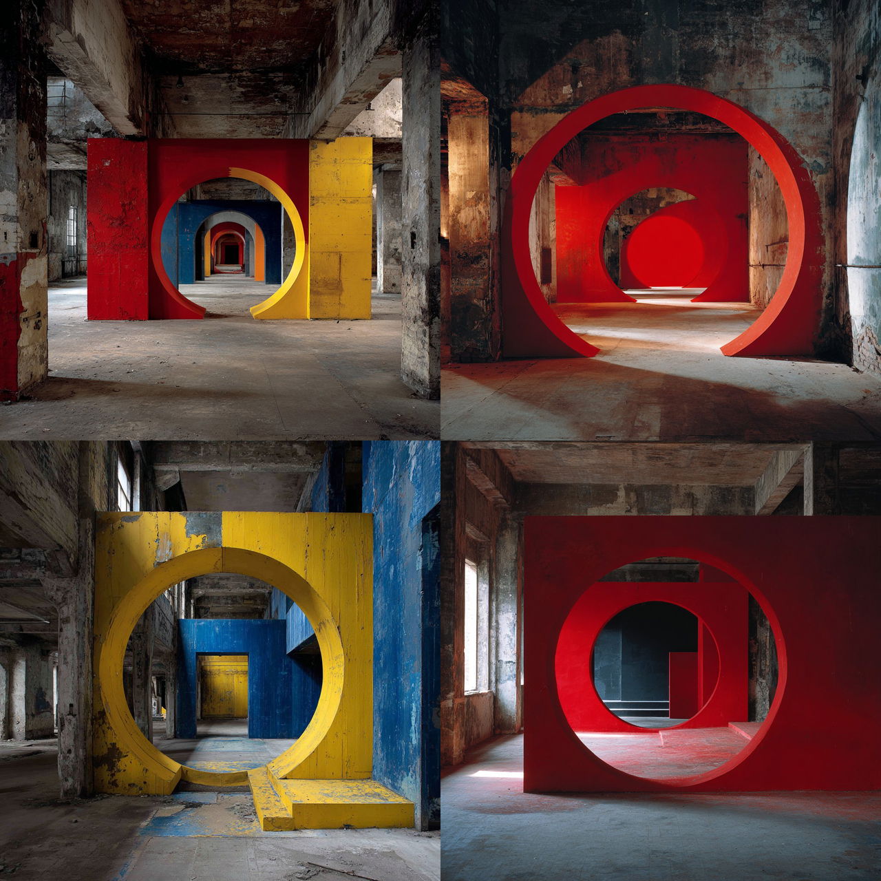 Georges Rousse style, Midjourney V7, render 1 of 4