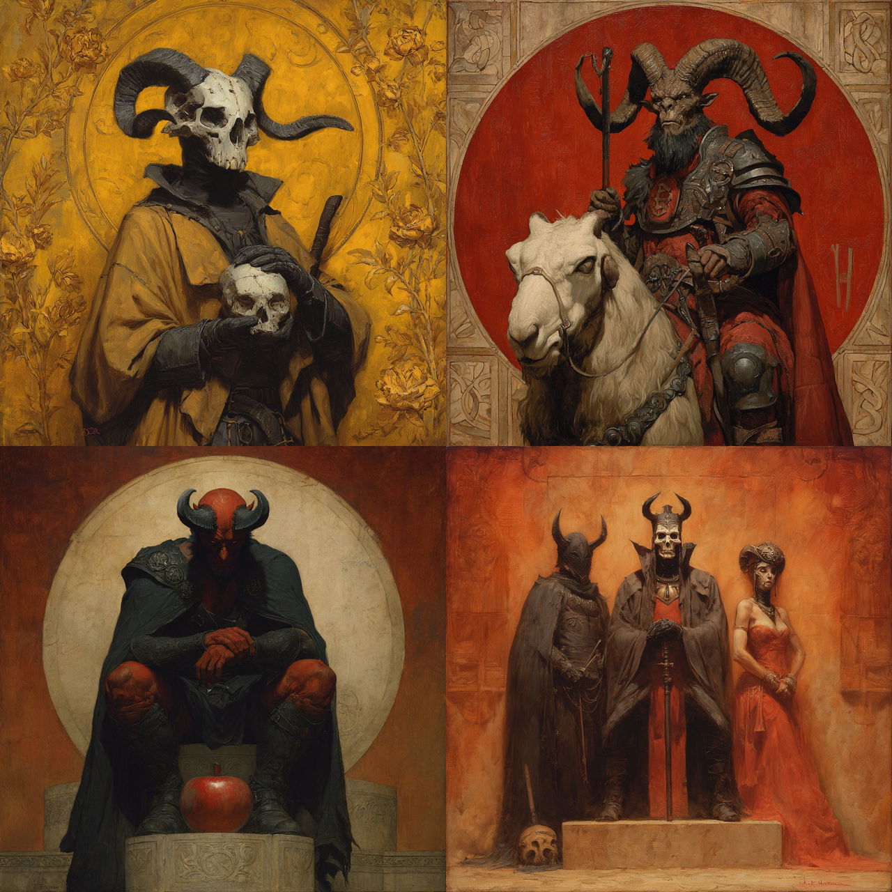 Gerald Brom style, Midjourney V7, render 1 of 4