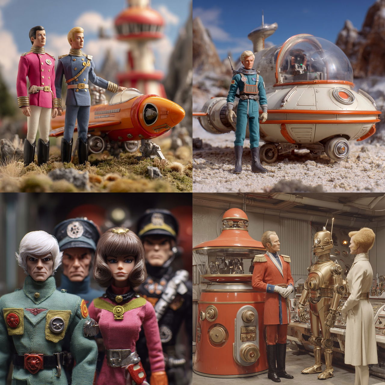 Gerry Anderson style, Midjourney V7, render 1 of 4