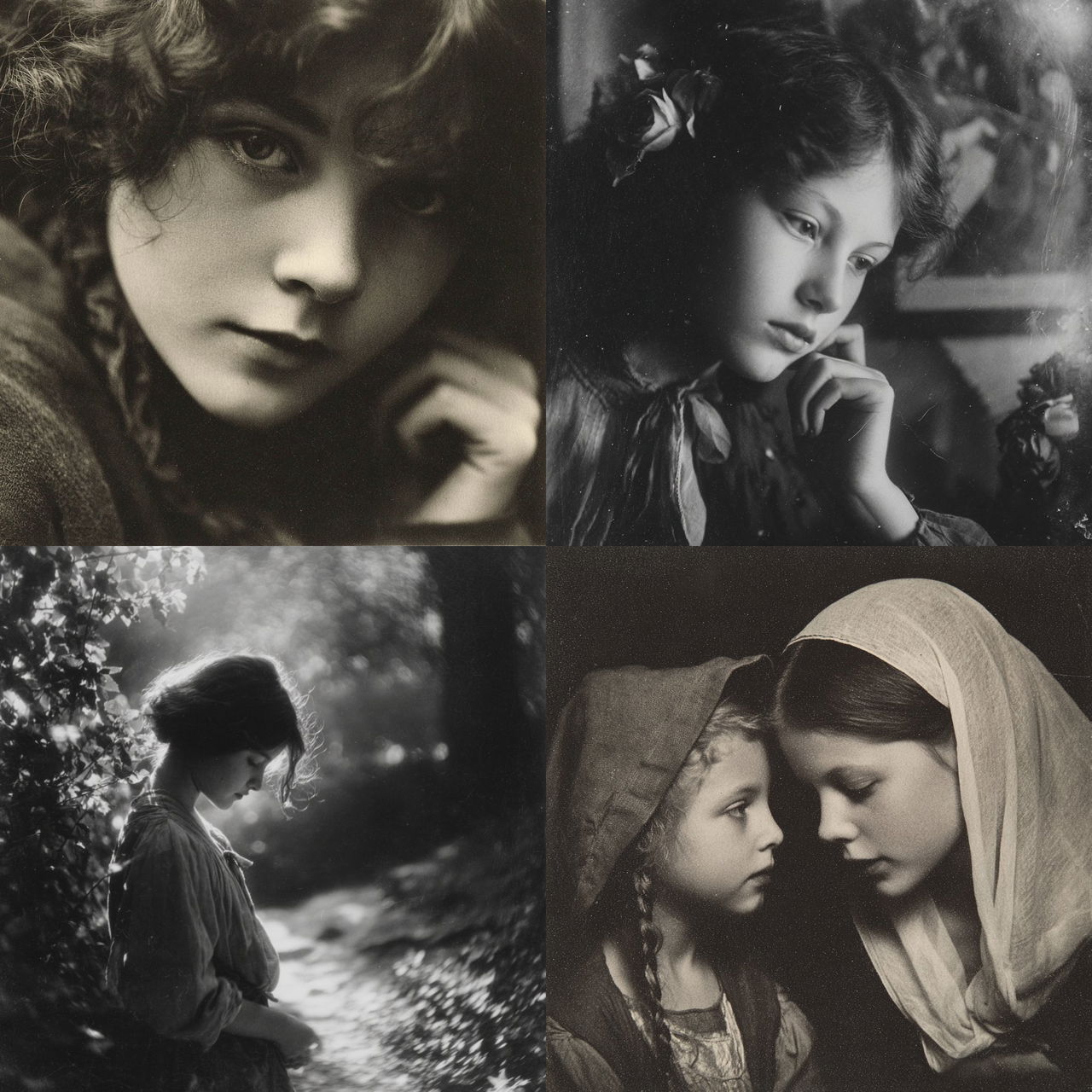 Gertrude Kasebier style, Midjourney V7, render 1 of 4