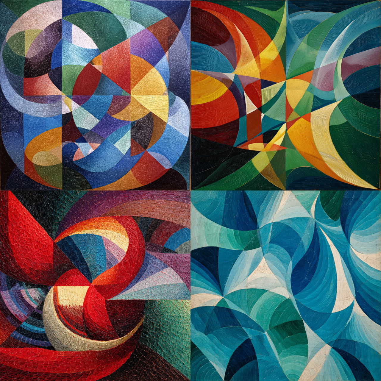 Giacomo Balla style, Midjourney V7, render 1 of 4