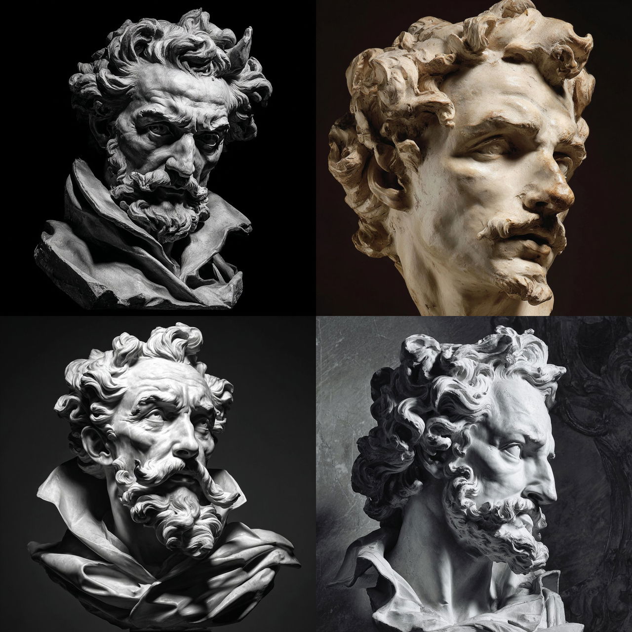 Gian Lorenzo Bernini style, Midjourney V7, render 1 of 4