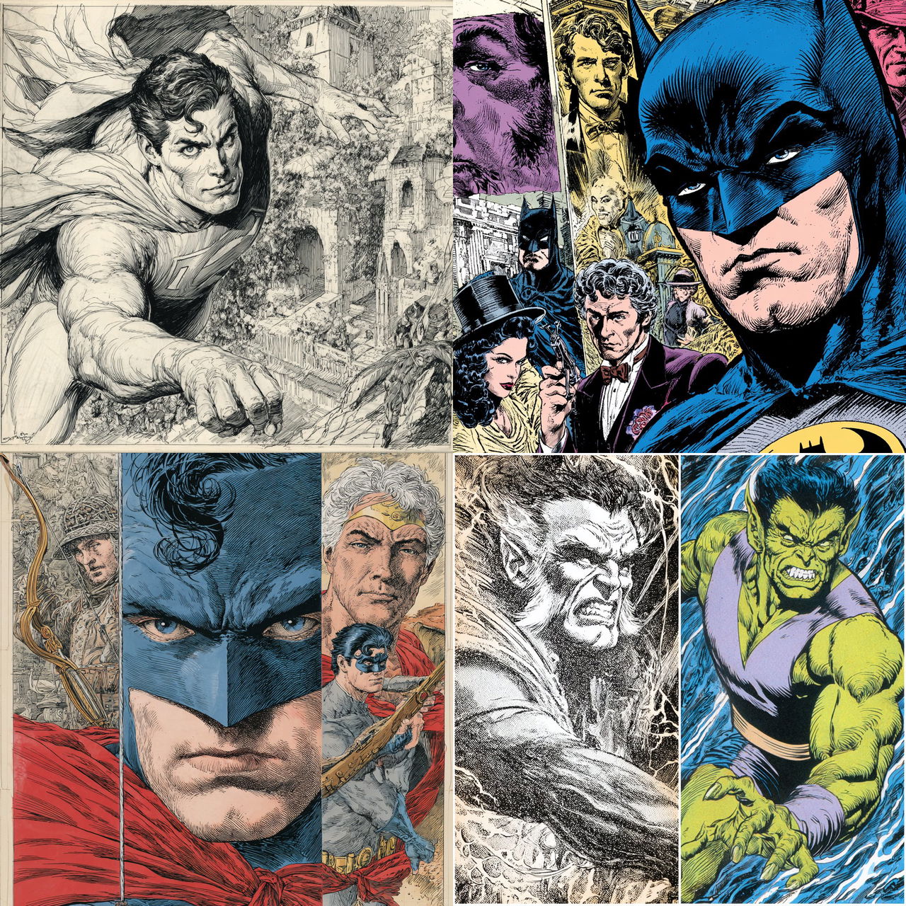 Gil Kane style, Midjourney V7, render 1 of 4