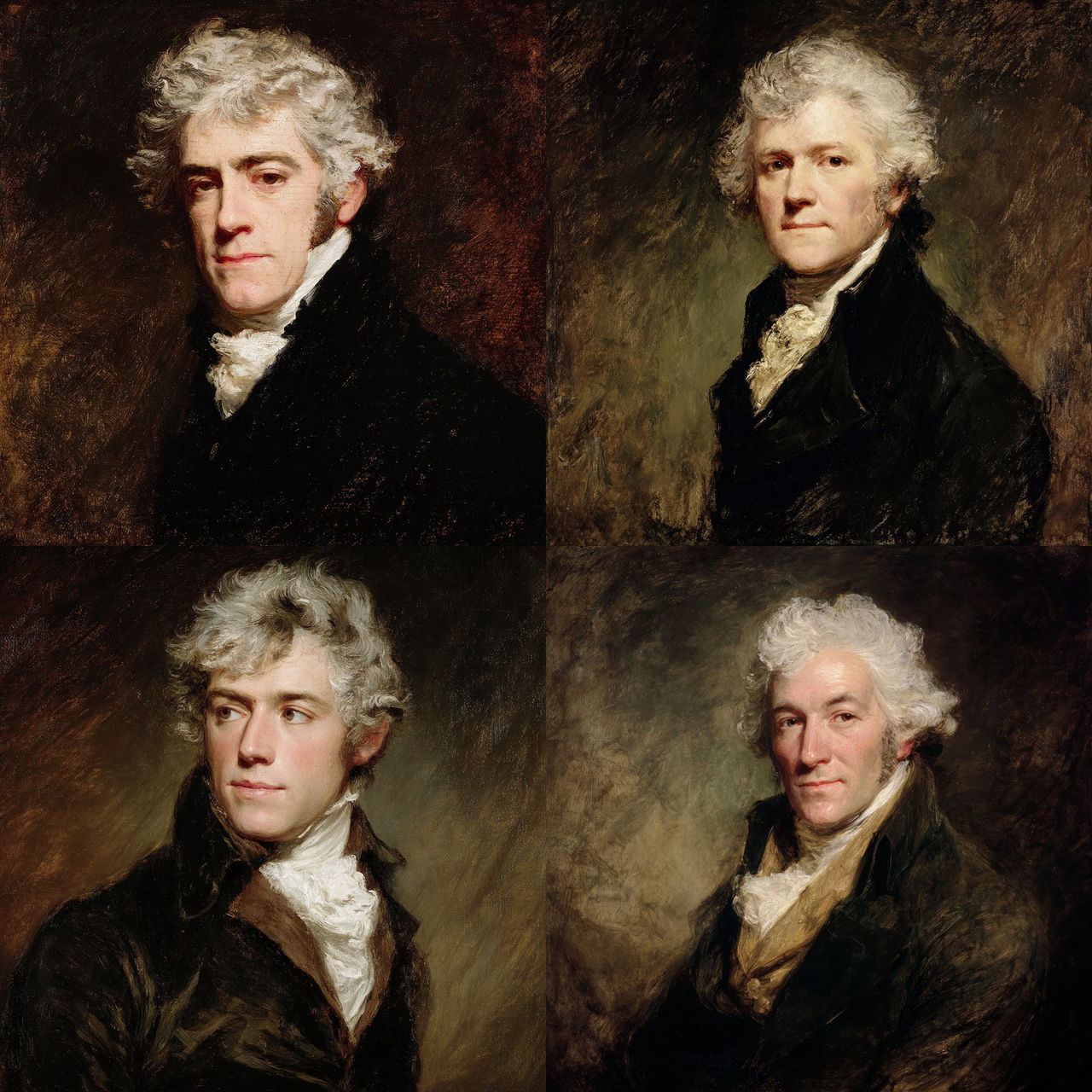 Gilbert Stuart style, Midjourney V7, render 1 of 4