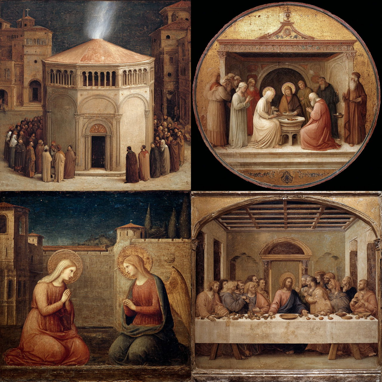 Giotto style, Midjourney V7, render 1 of 4