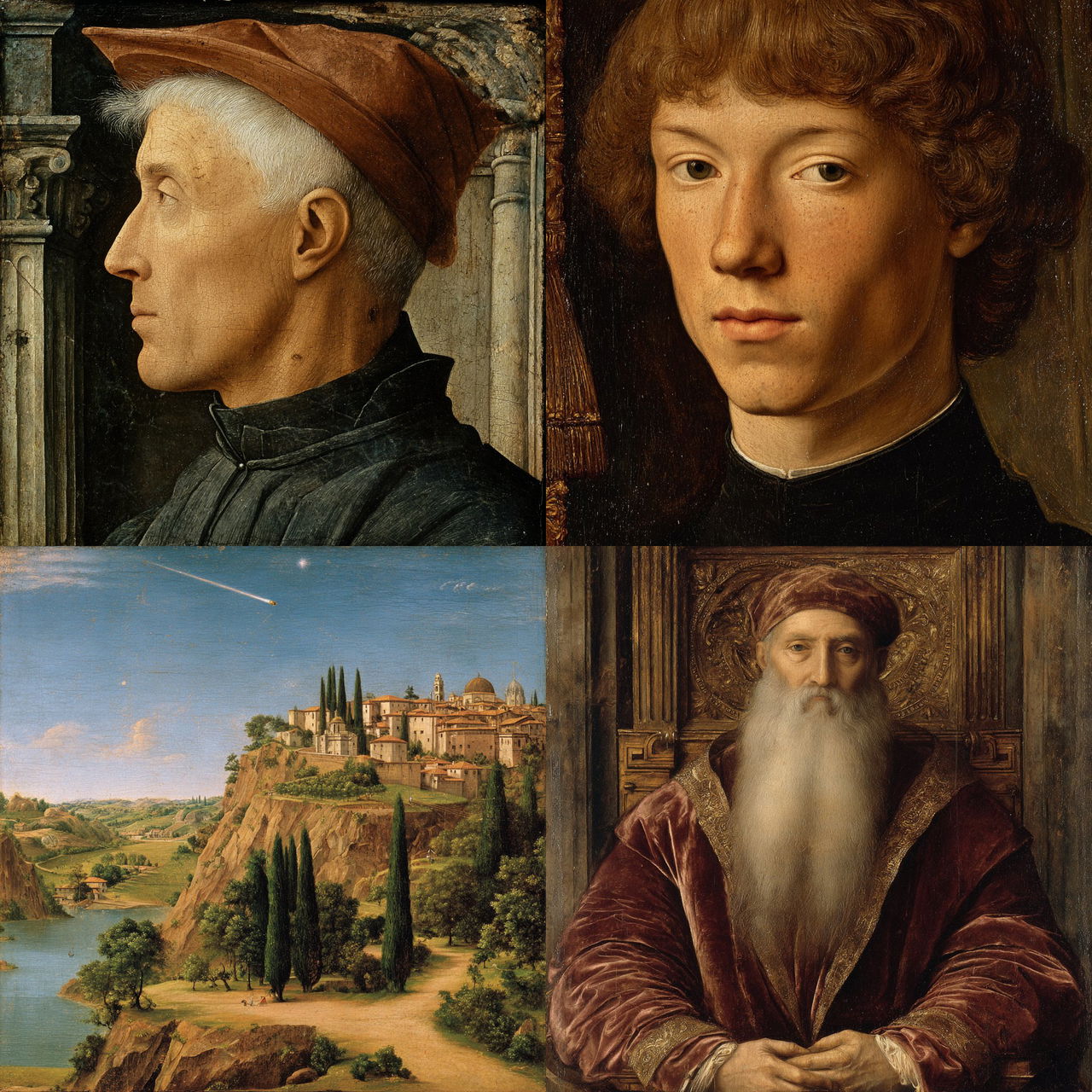 Giovanni Bellini style, Midjourney V7, render 1 of 4