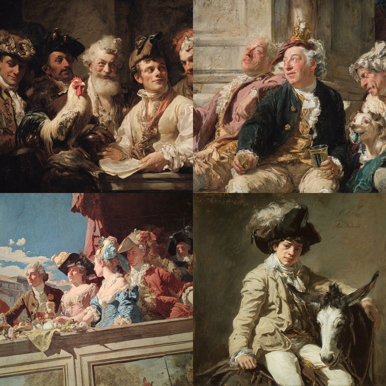 Giovanni Domenico Tiepolo style, Midjourney V7, render 1 of 4