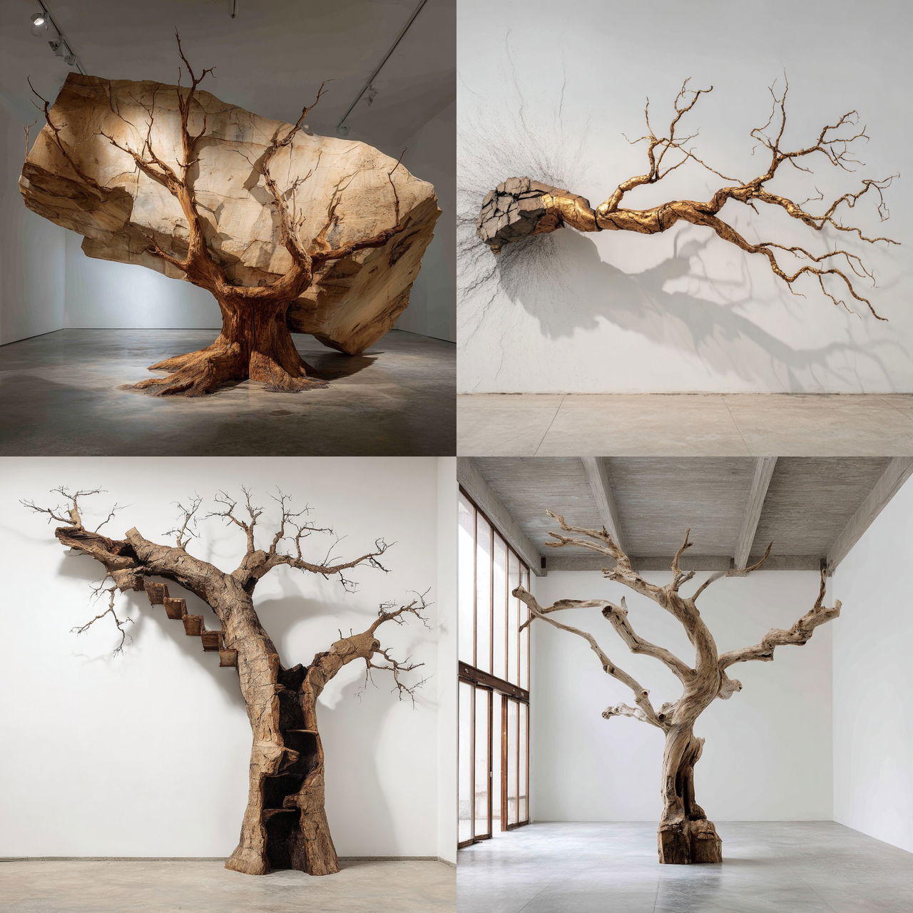 Giuseppe Penone style, Midjourney V7, render 1 of 4