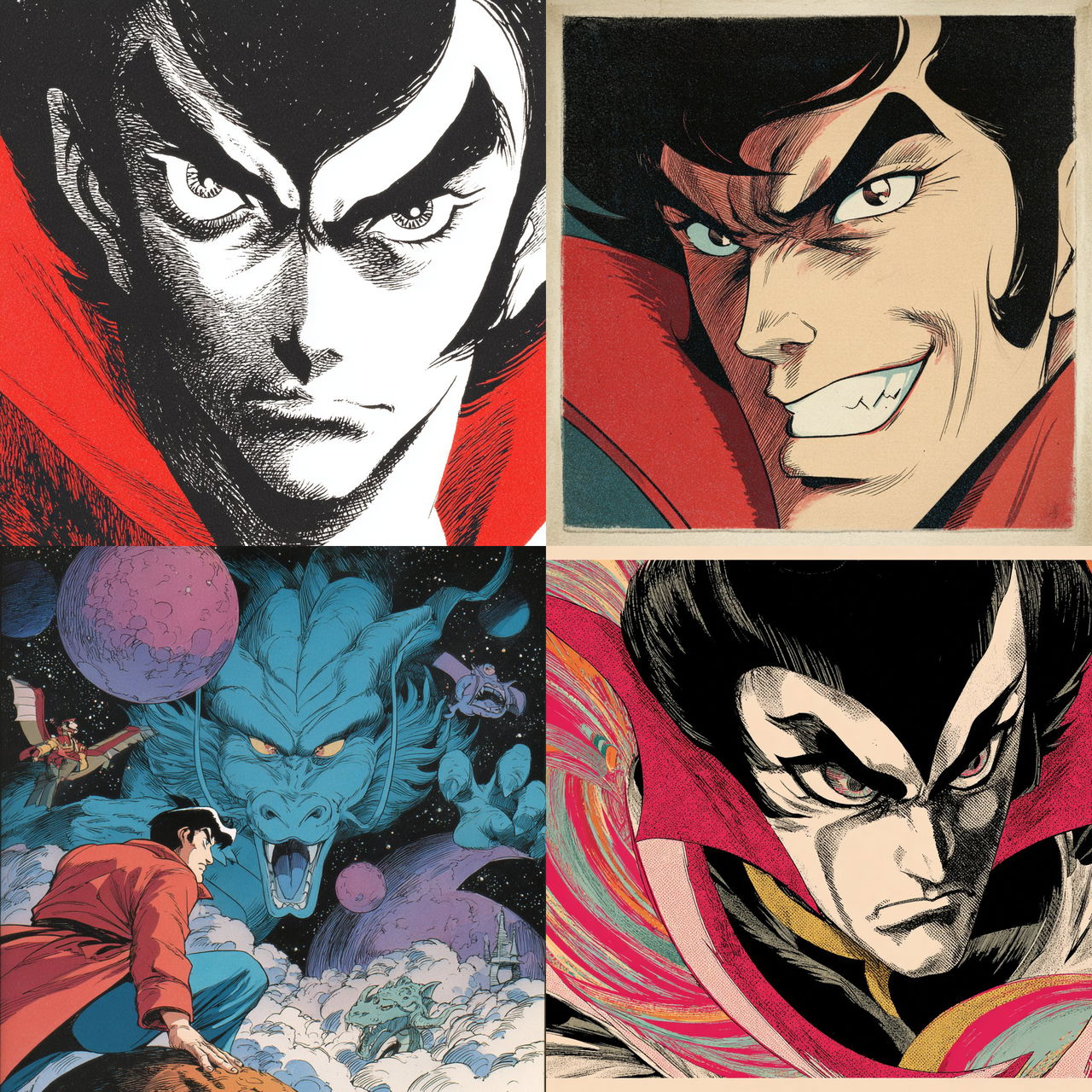 Go Nagai style, Midjourney V7, render 1 of 4