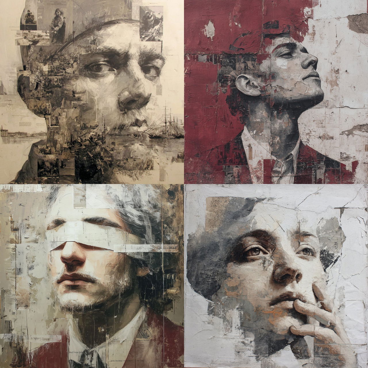 Gonzalo Borondo style, Midjourney V7, render 1 of 4