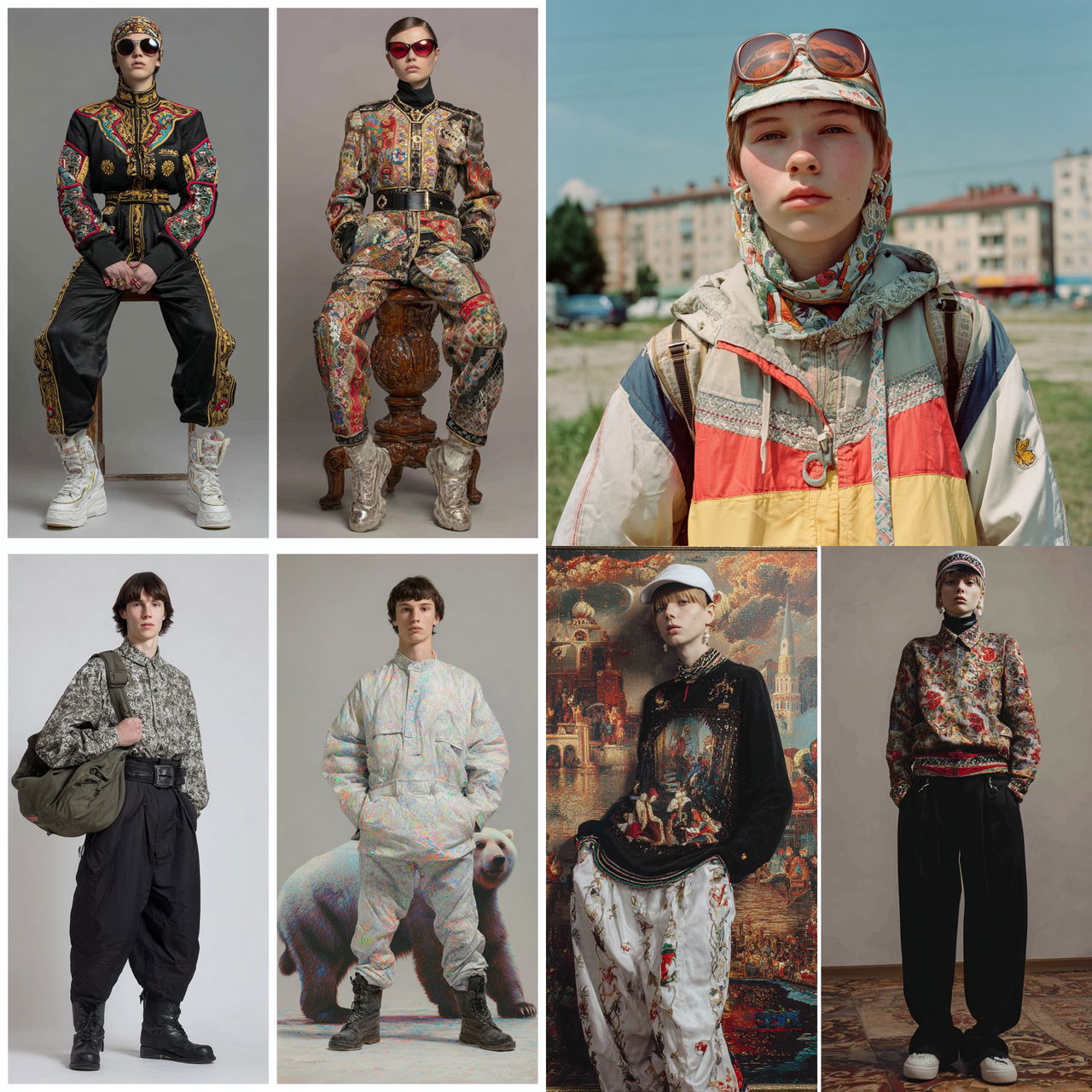 Gopnik fashion style, Midjourney V7, render 1 of 4