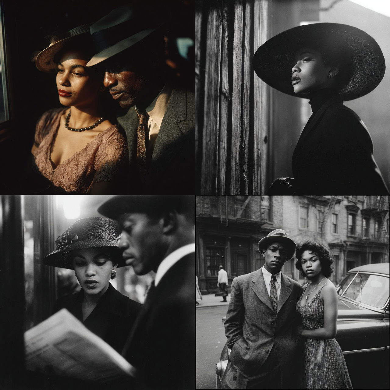 Gordon Parks style, Midjourney V7, render 1 of 4