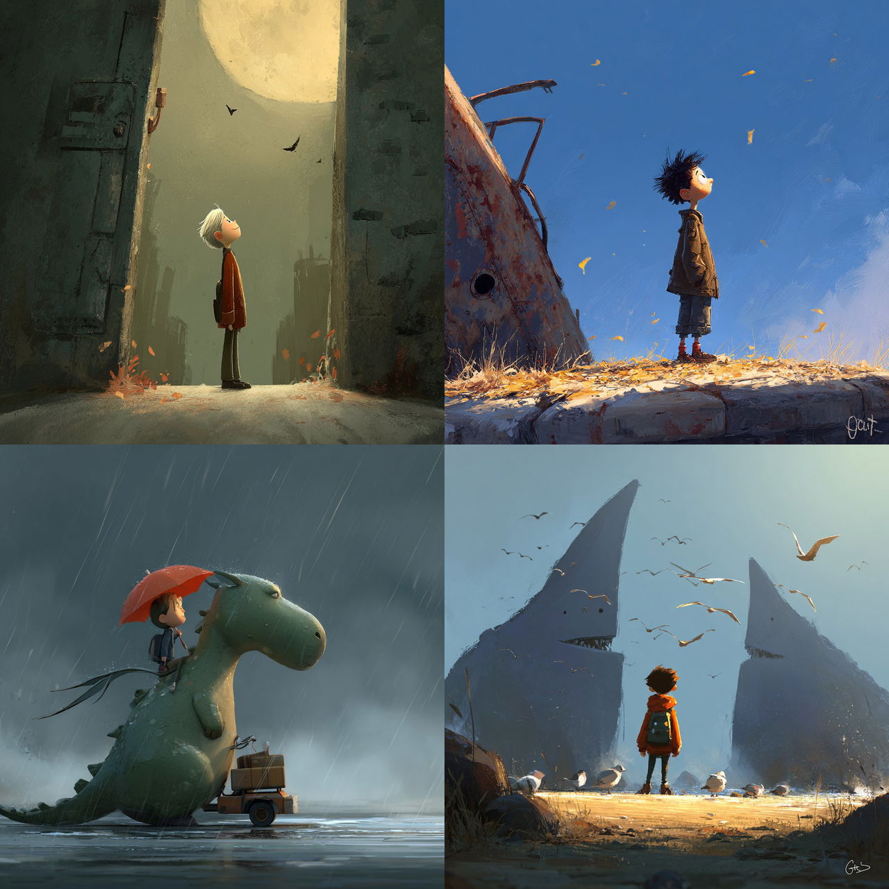 Goro Fujita style, Midjourney V7, render 1 of 4