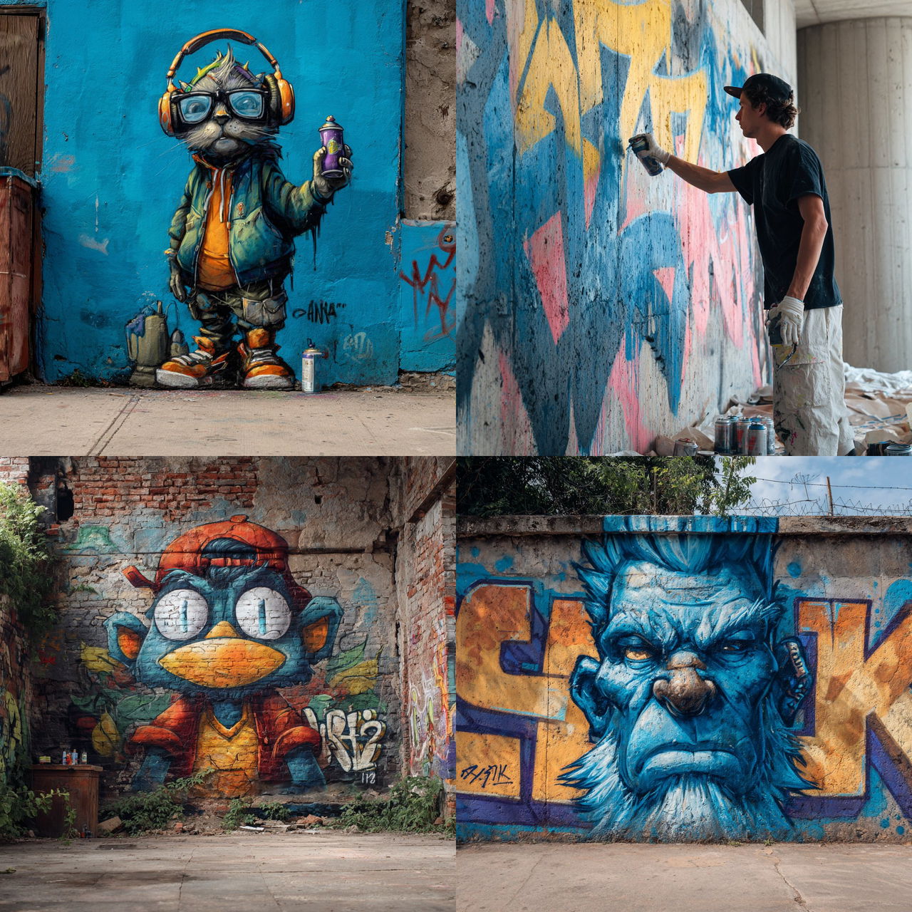 Graffiti style, Midjourney V7, render 1 of 4