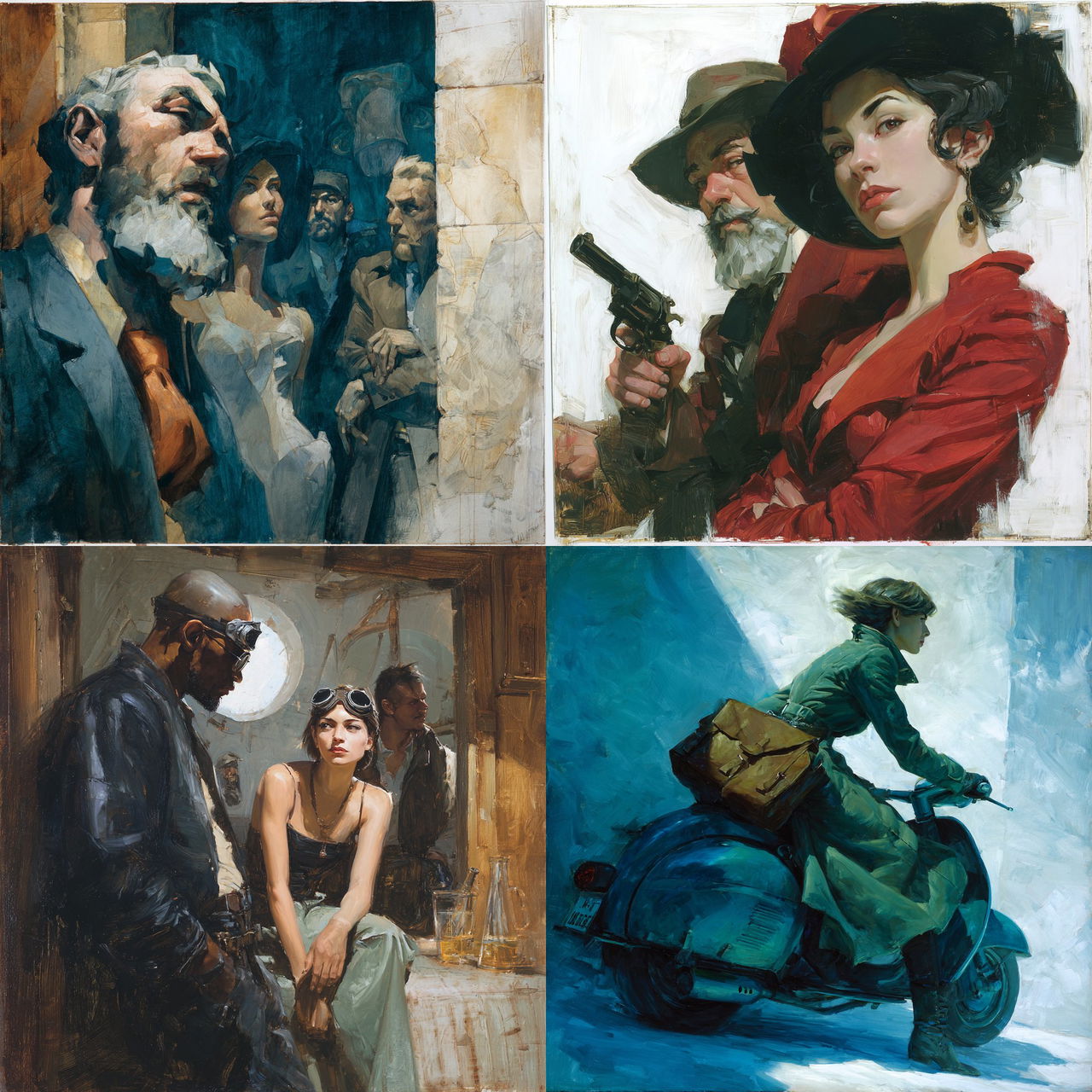 Greg Manchess style, Midjourney V7, render 1 of 4