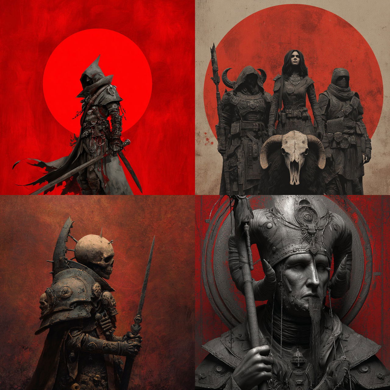 Grimdark style, Midjourney V7, render 1 of 4