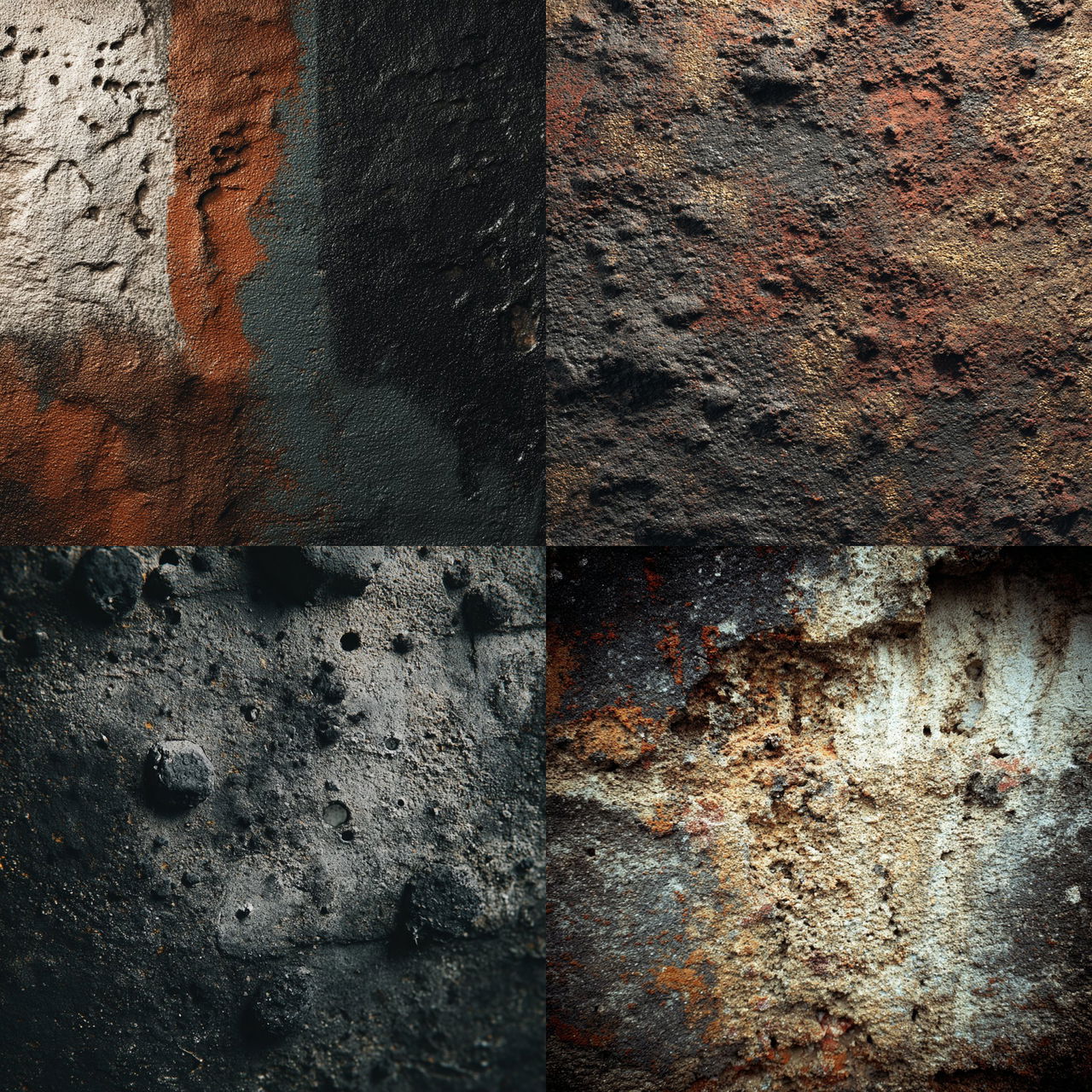 Gritty texture style, Midjourney V7, render 1 of 4