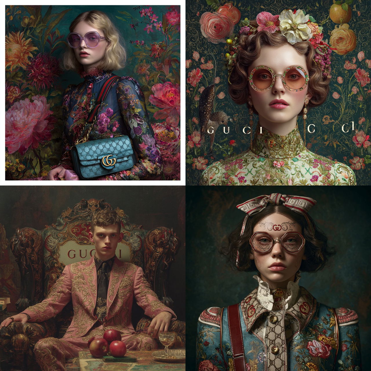 Gucci style, Midjourney V7, render 1 of 4