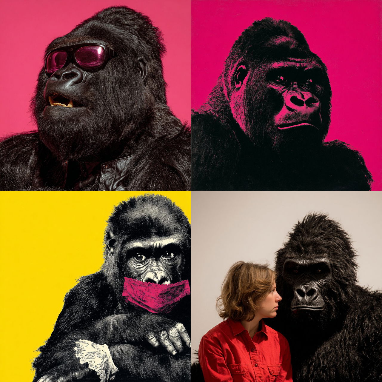 Guerrilla Girls style, Midjourney V7, render 1 of 4