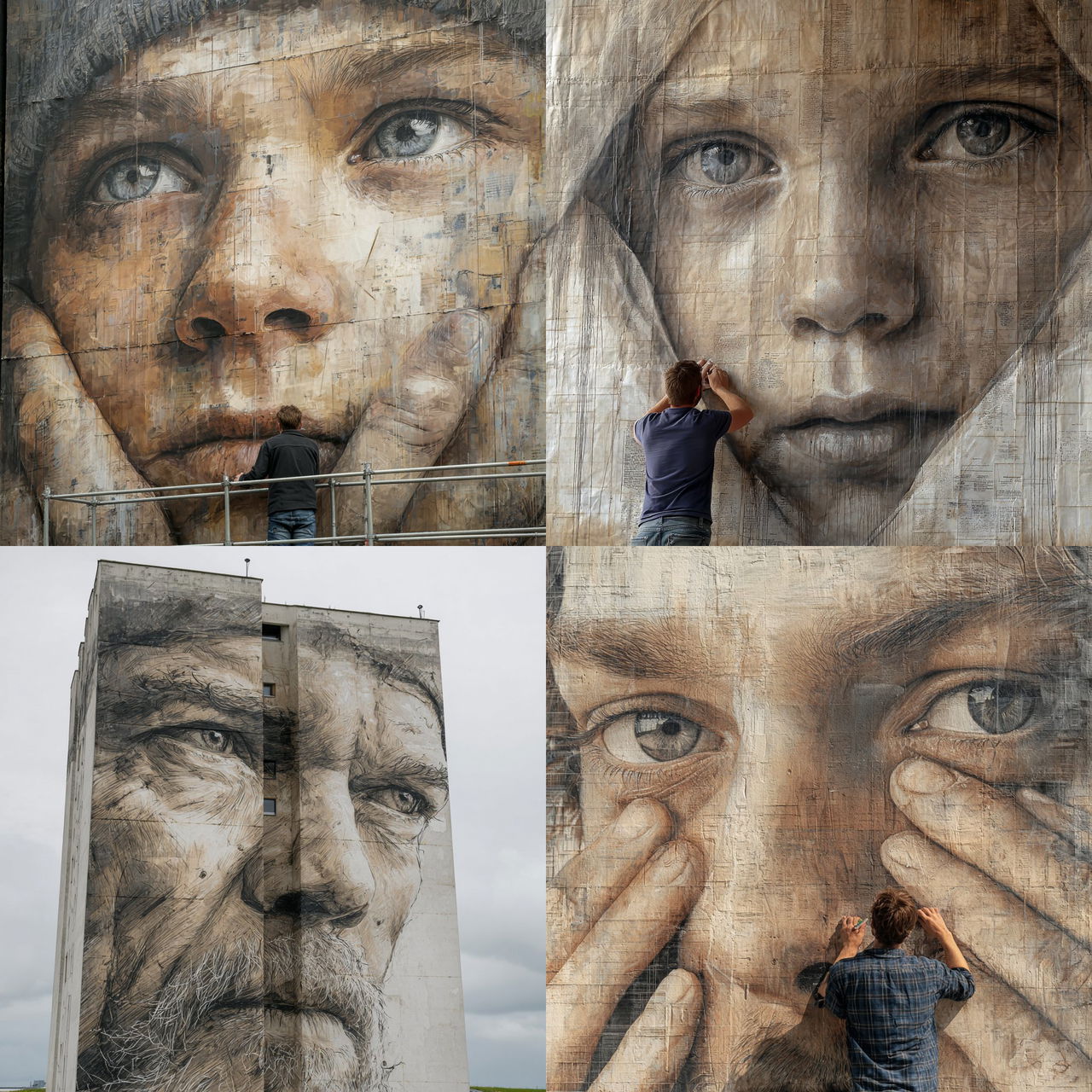 Guido van Helten style, Midjourney V7, render 1 of 4