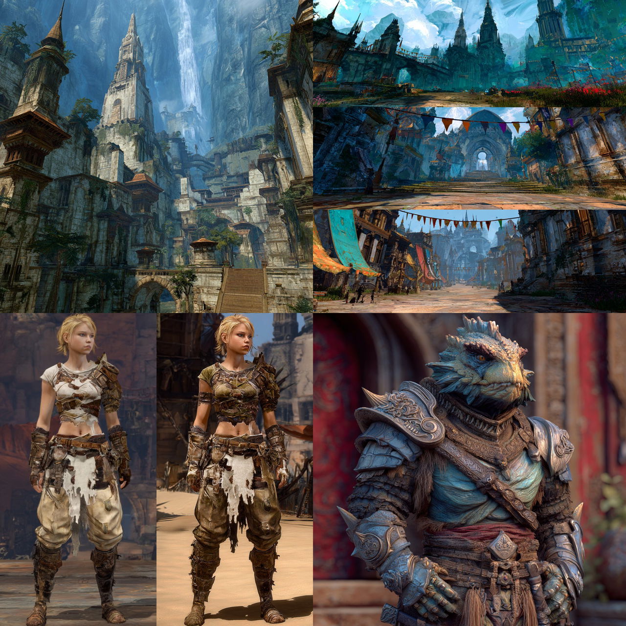 Guild Wars 2 style, Midjourney V7, render 1 of 4