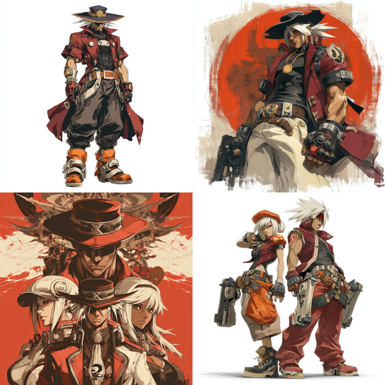 Guilty Gear Xrd REV 2 style, Midjourney V7, render 1 of 4
