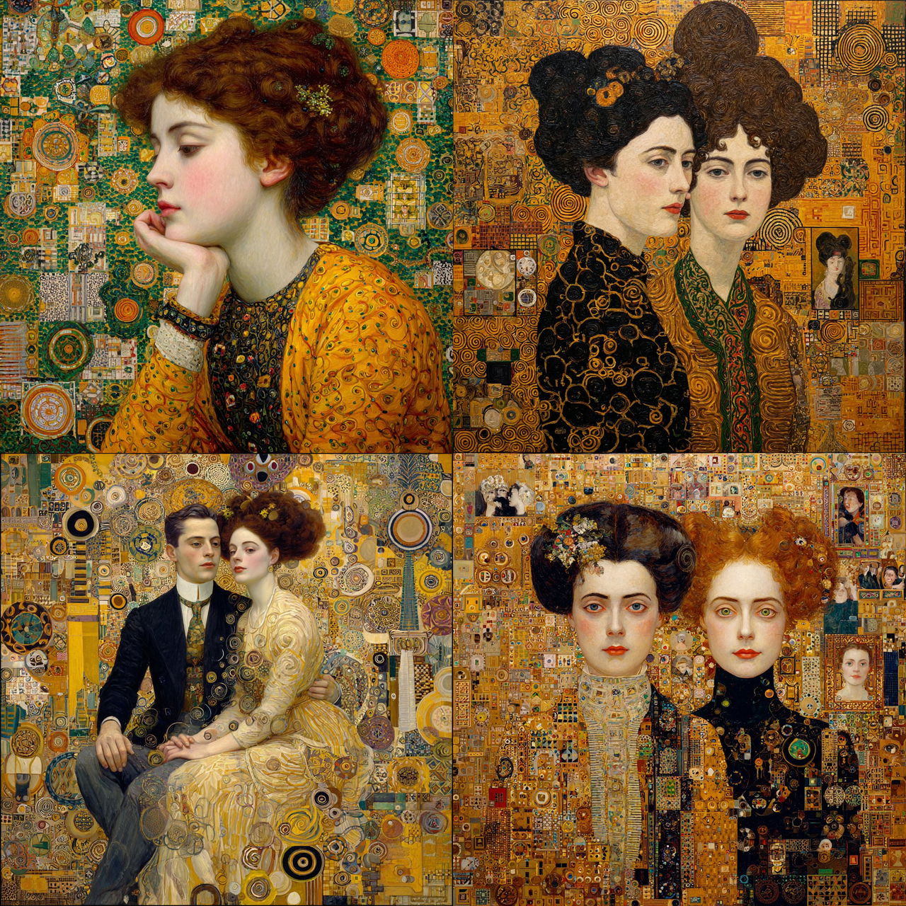 Gustav Klimt style, Midjourney V7, render 1 of 4
