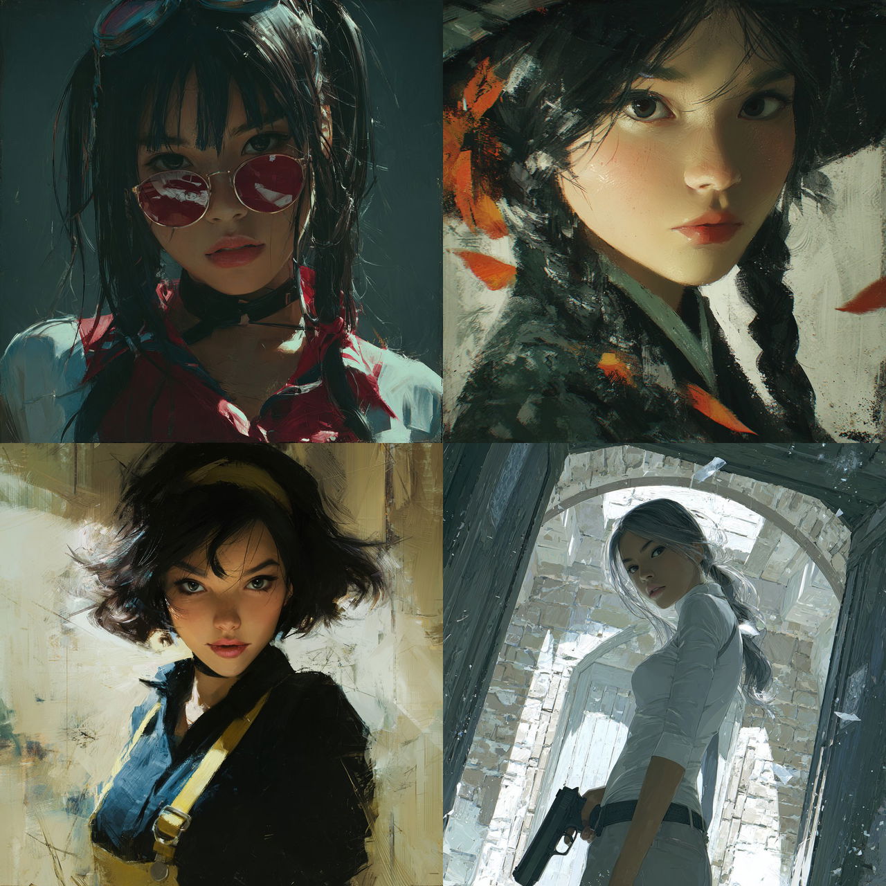 Guweiz style, Midjourney V7, render 1 of 4