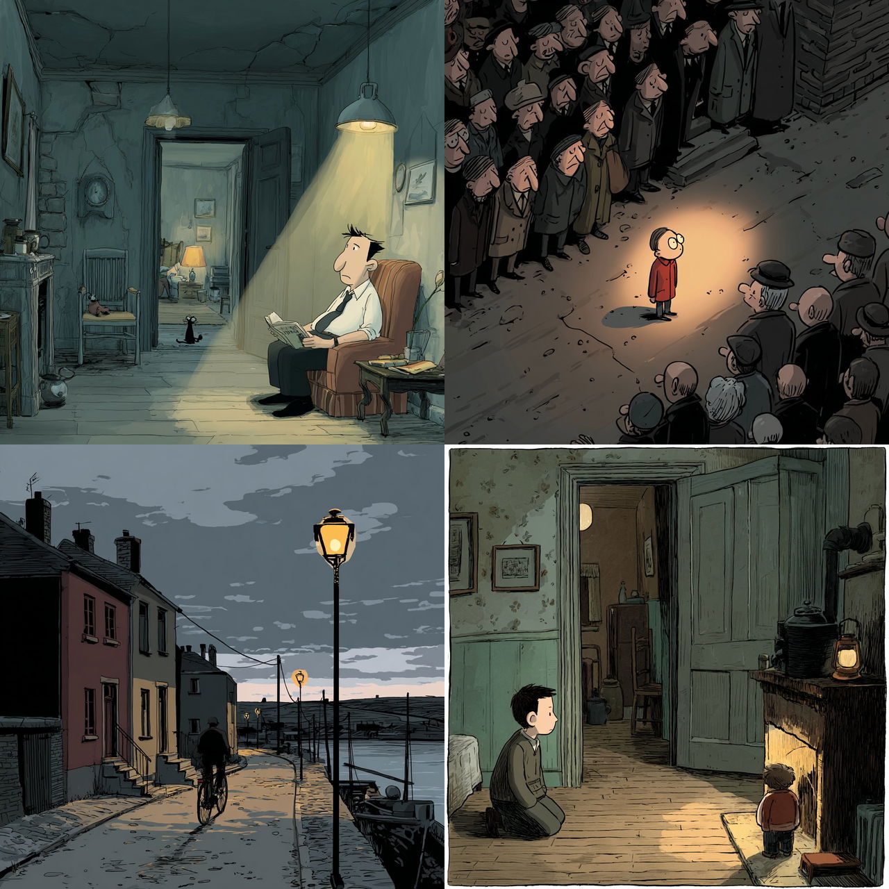 Guy Delisle style, Midjourney V7, render 1 of 4