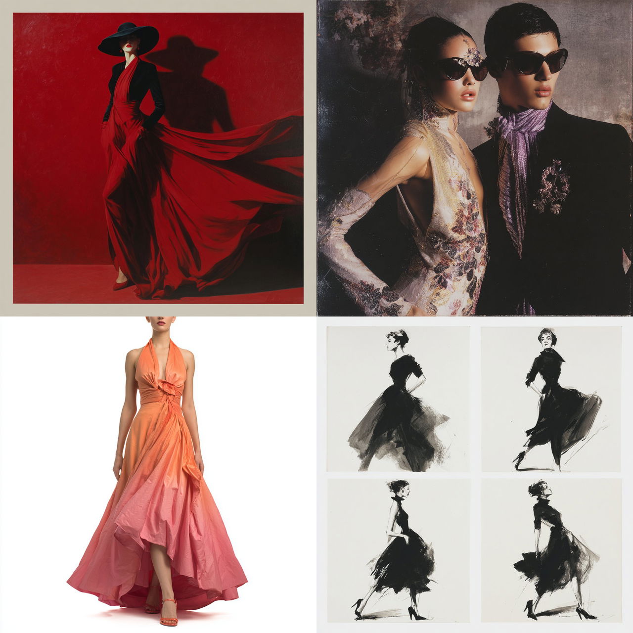 Halston style, Midjourney V7, render 1 of 4